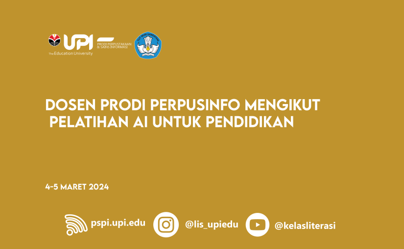 DOSEN PRODI PERPUSINFO MENGIKUTI PELATIHAN AI UNTUK PENDIDIKAN