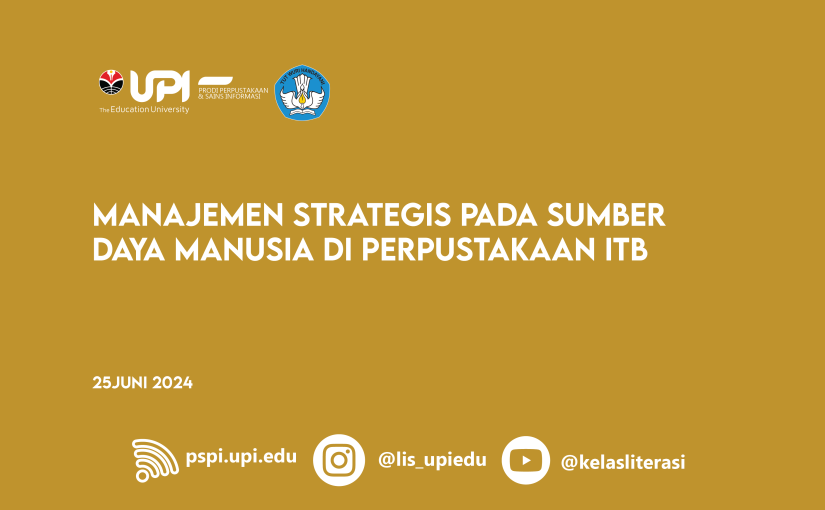 MANAJEMEN STRATEGIS PADA SUMBER DAYA MANUSIA DI PERPUSTAKAAN ITB
