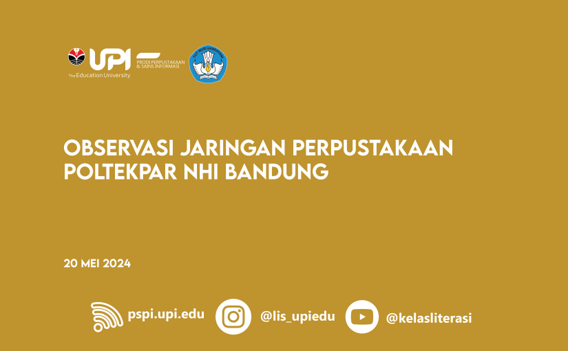 OBSERVASI JARINGAN PERPUSTAKAAN POLTEKPAR NHI BANDUNG